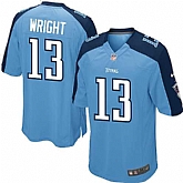 Nike Men & Women & Youth Titans #13 Wright Light Blue Team Color Game Jersey,baseball caps,new era cap wholesale,wholesale hats